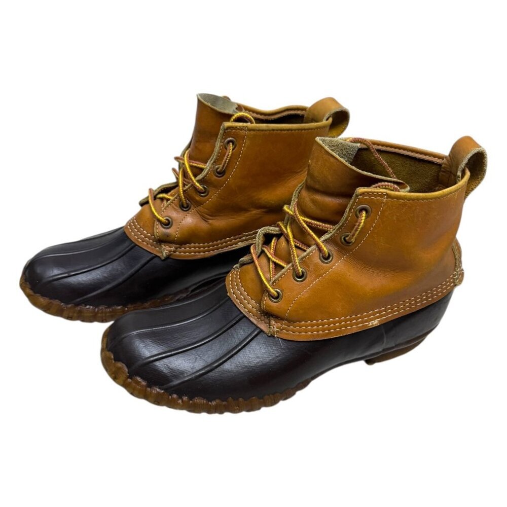 LL BEAN Vintage MAINE HUNTING SHOE 90s Waterproof Leather Boots Mens 7 US